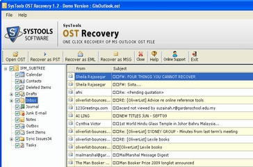 Restore Email OST Files tool Screenshot 1