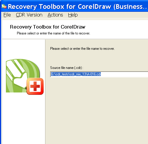 Recovery Toolbox for CorelDraw Screenshot 1
