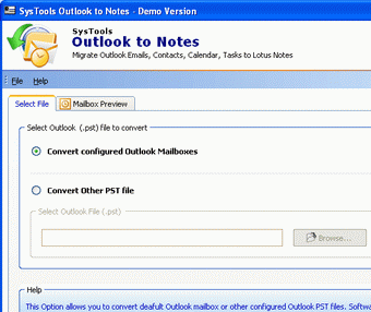 Outlook Mail to Export Notes Screenshot 1