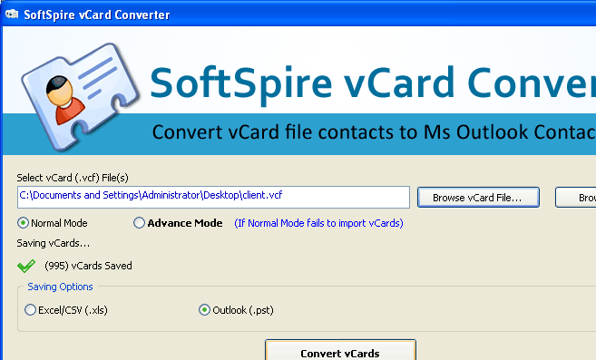 Import Multiple vCards to Outlook 2010 Screenshot 1