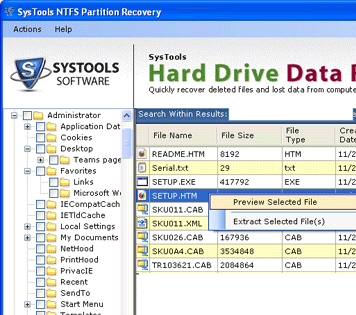AVI file Recovery Software Screenshot 1