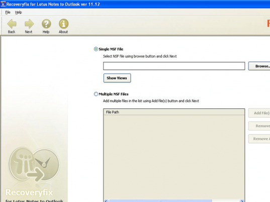 Recoveryfix for Lotus Notes to Outlook Screenshot 1