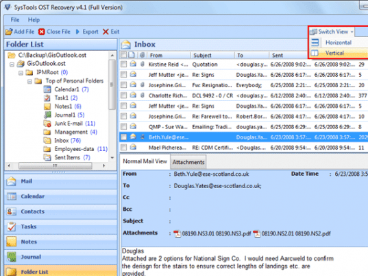 OST to Outlook Converter Screenshot 1