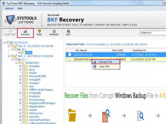 Restore XP BKF Screenshot 1