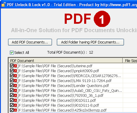 Lock PDF Screenshot 1