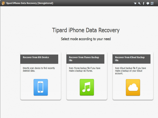 Tipard iPhone Data Recovery Screenshot 1