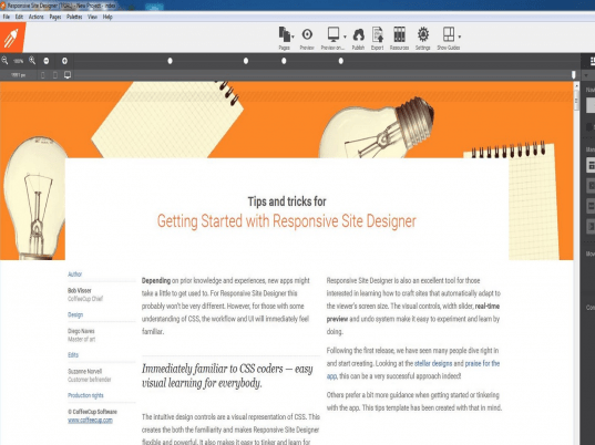 CoffeeCup Responsive Site Designer Screenshot 1
