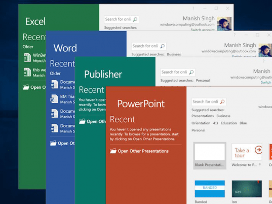 Microsoft Office 2016 Screenshot 1