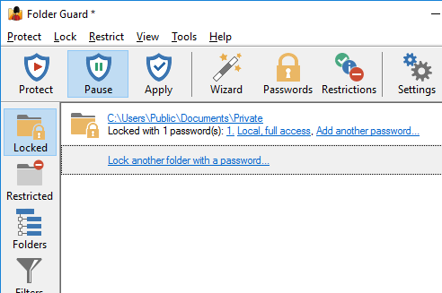 Folder Guard Pro Screenshot 1