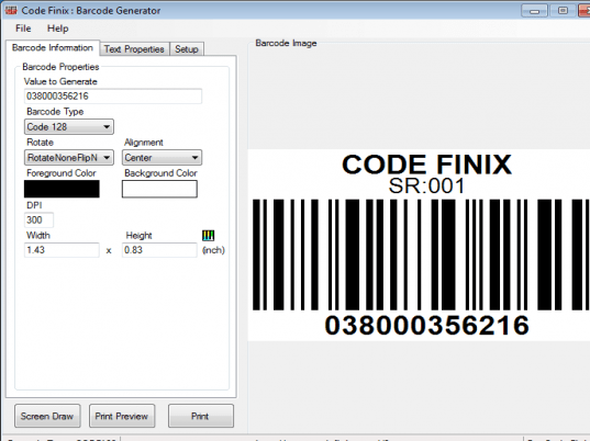 Barcode Generator Screenshot 1