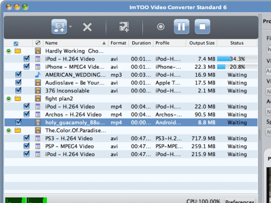 ImTOO Video Converter Standard Screenshot 1