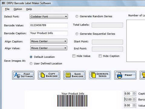 Inventory Barcode Labels Creator Screenshot 1