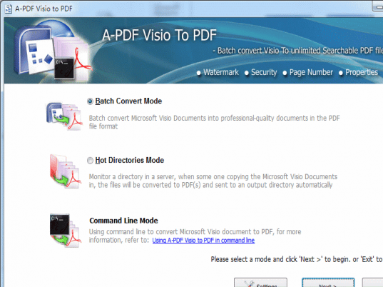 A-PDF Visio to PDF Screenshot 1