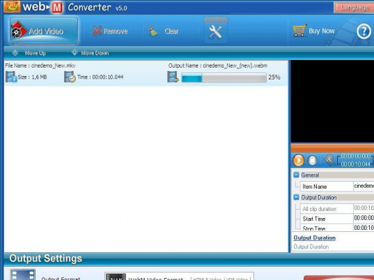 WebM Converter Screenshot 1
