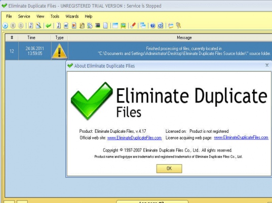 Eliminate Duplicate Files Screenshot 1