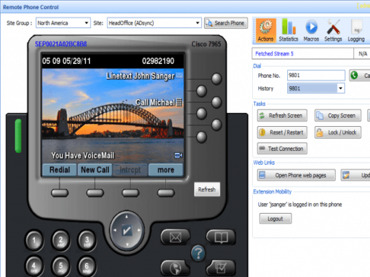 Remote Phone Control for Cisco Phones Screenshot 1