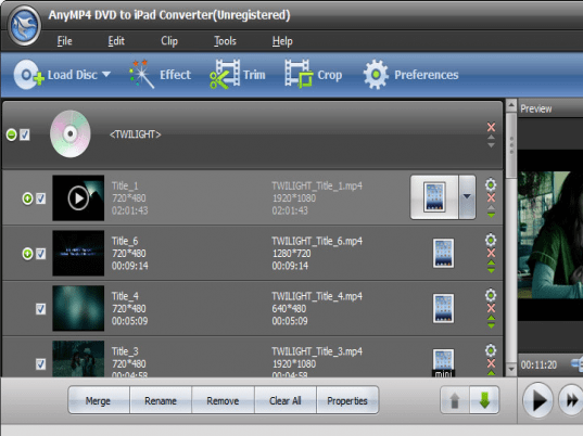 AnyMP4 DVD to iPad Converter Screenshot 1