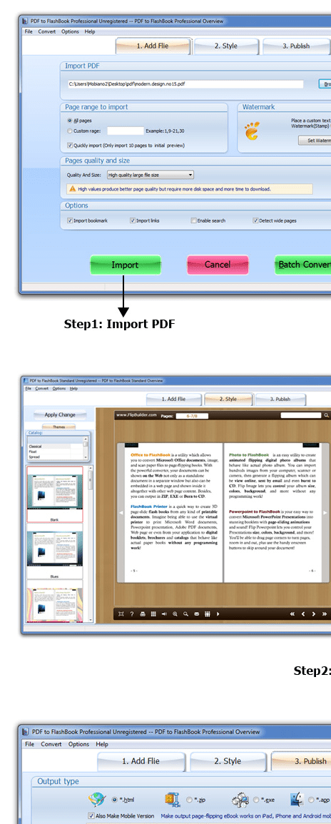 PDF to FlashBook Standard Screenshot 1