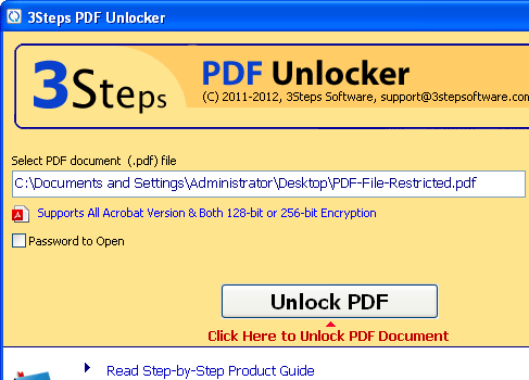 Top PDF Restriction Remover Tool Screenshot 1