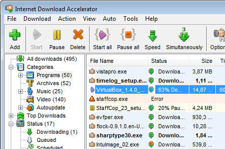 Internet Download Accelerator Portable Screenshot 1