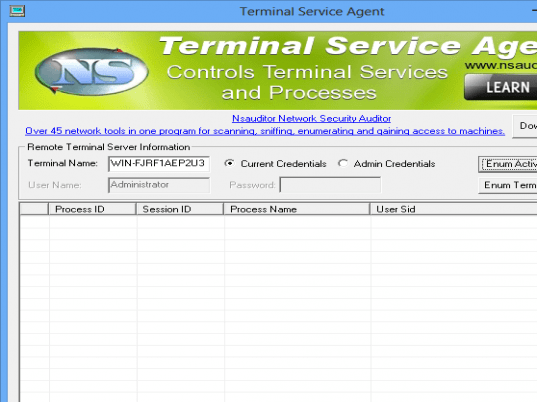 TerminalServiceAgent Screenshot 1