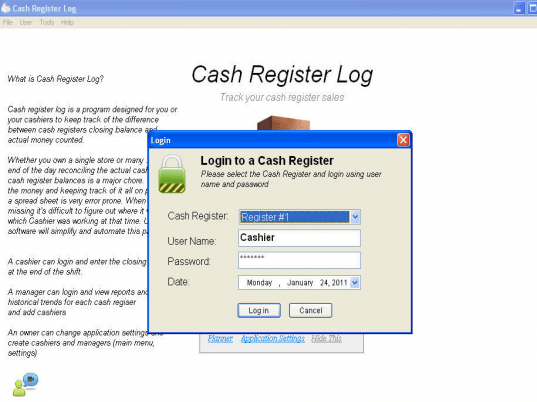 Cash Register Log Screenshot 1