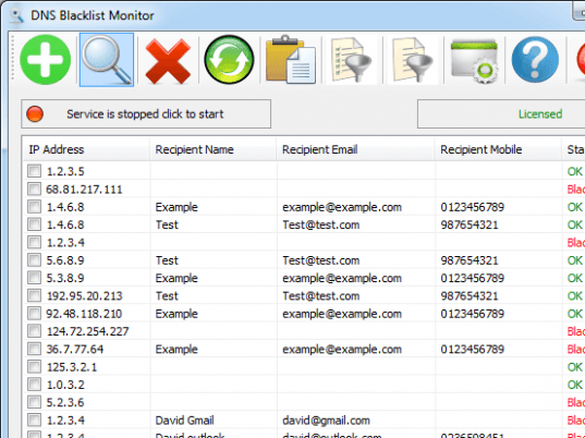 DNS Blacklist Monitor Screenshot 1