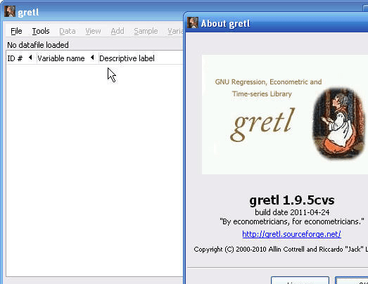 gretl Screenshot 1