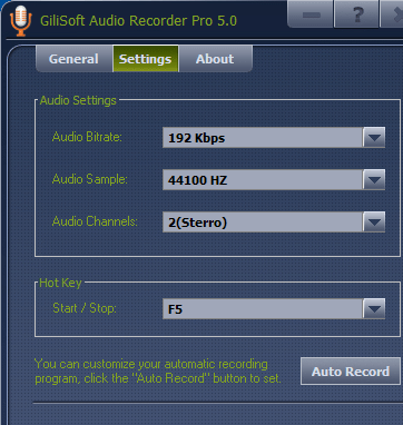 GiliSoft Audio Recorder Pro Screenshot 1