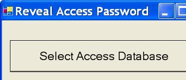 MS Access Password Recovery Screenshot 1