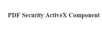 PDF Security ActiveX Screenshot 1