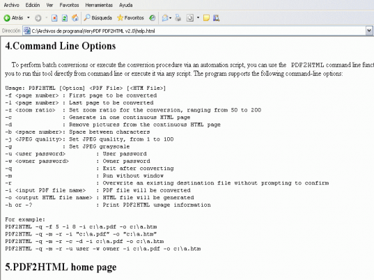 PDF2HTML Screenshot 1