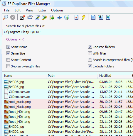 EF Duplicate Files Manager Screenshot 1