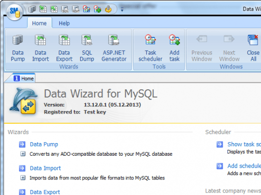 MySQL Data Wizard Screenshot 1