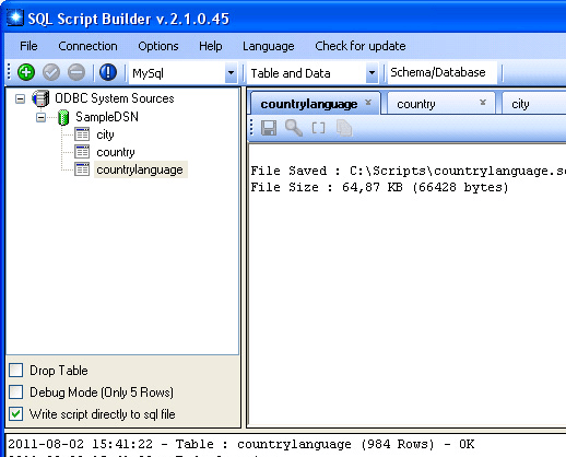 SQL Script Builder Screenshot 1