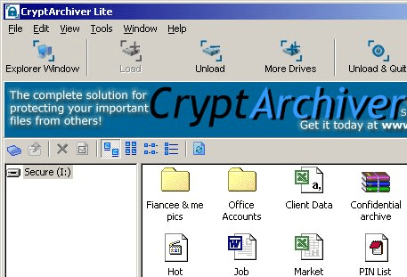 CryptArchiver : File, Folder & Disk Encryption Screenshot 1