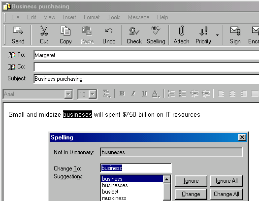 ABCSpell for Outlook Express Screenshot 1