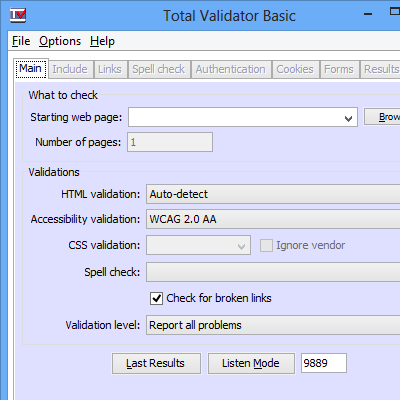 Total Validator Tool Screenshot 1