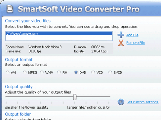 SmartSoft Video Converter Pro Screenshot 1