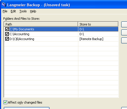 Langmeier Backup Screenshot 1