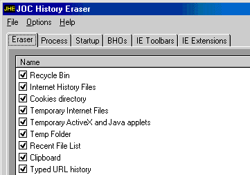JOC History Eraser Screenshot 1