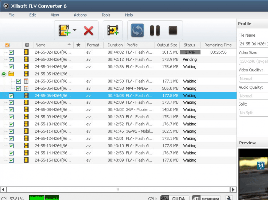 Xilisoft FLV Converter Screenshot 1