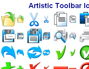 Artistic Toolbar Icons Screenshot 1