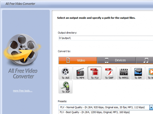 Free Video Converter Screenshot 1