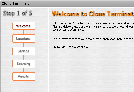 Clone Terminator Screenshot 1