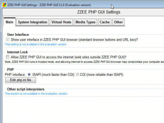 ZZEE PHP GUI Screenshot 1