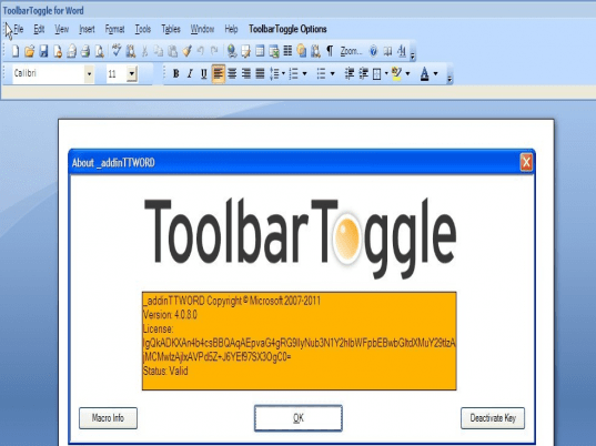 ToolbarToggle Screenshot 1