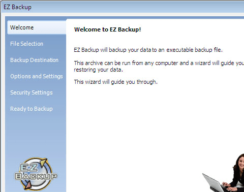 EZ Backup IE and Windows Live Mail Basic Screenshot 1