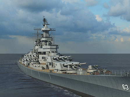 Battleship Missouri 3D Screensaver Screenshot 1