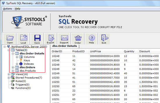 SQL Recovery Software Screenshot 1